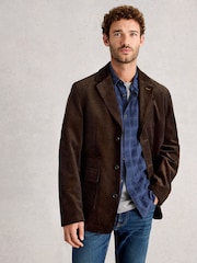 White Stuff Blue Griffin Cord Check Shirt - Image 3 of 6