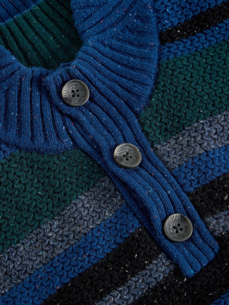 White Stuff Blue Berkley Button Neck Stripe Jumper - Image 6 of 6 White Stuff Blue Berkley Button Neck Stripe Jumper - Image 6 of 6