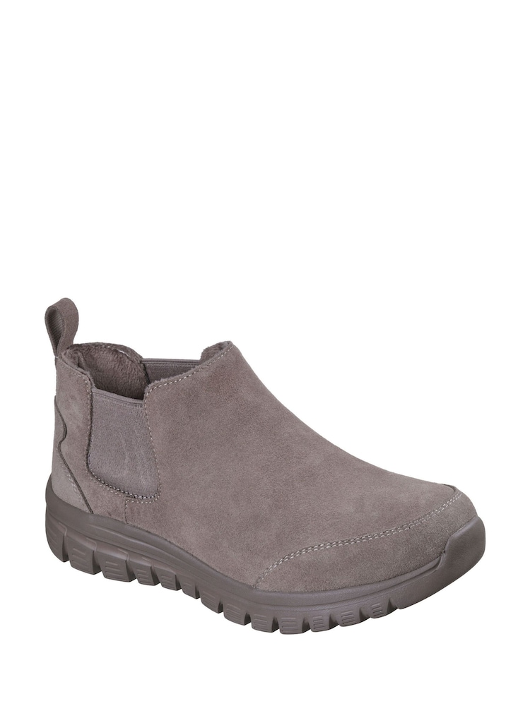 Skechers Taupe Brown Graceful Willow Walk Womens Boots - Image 2 of 3 Skechers Taupe Brown Graceful Willow Walk Womens Boots - Image 2 of 3