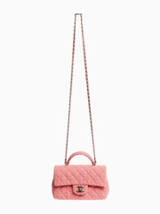 Sign of the Times Pink Tweed Single Flap Bag - Image 3 of 10