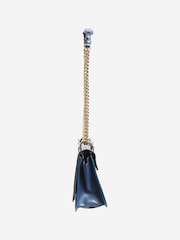 Sign of the Times Blue Leather Kan F Crossbody Bag - Image 4 of 10
