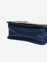 Sign of the Times Blue Leather Kan F Crossbody Bag - Image 5 of 10