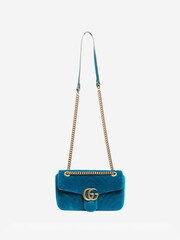 Sign of the Times Green GG Marmont Velvet Shoulder Bag - Image 4 of 8