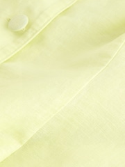 Lime Green Linen Blend Structured Short Sleeve Top - Image 6 of 7