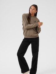 Kaffe KAliddy Cotton-Poly Mix Brown Sweatshirt - Image 3 of 6