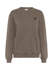 Kaffe KAliddy Cotton-Poly Mix Brown Sweatshirt - Image 5 of 6