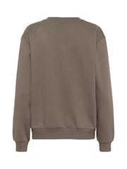 Kaffe KAliddy Cotton-Poly Mix Brown Sweatshirt - Image 6 of 6