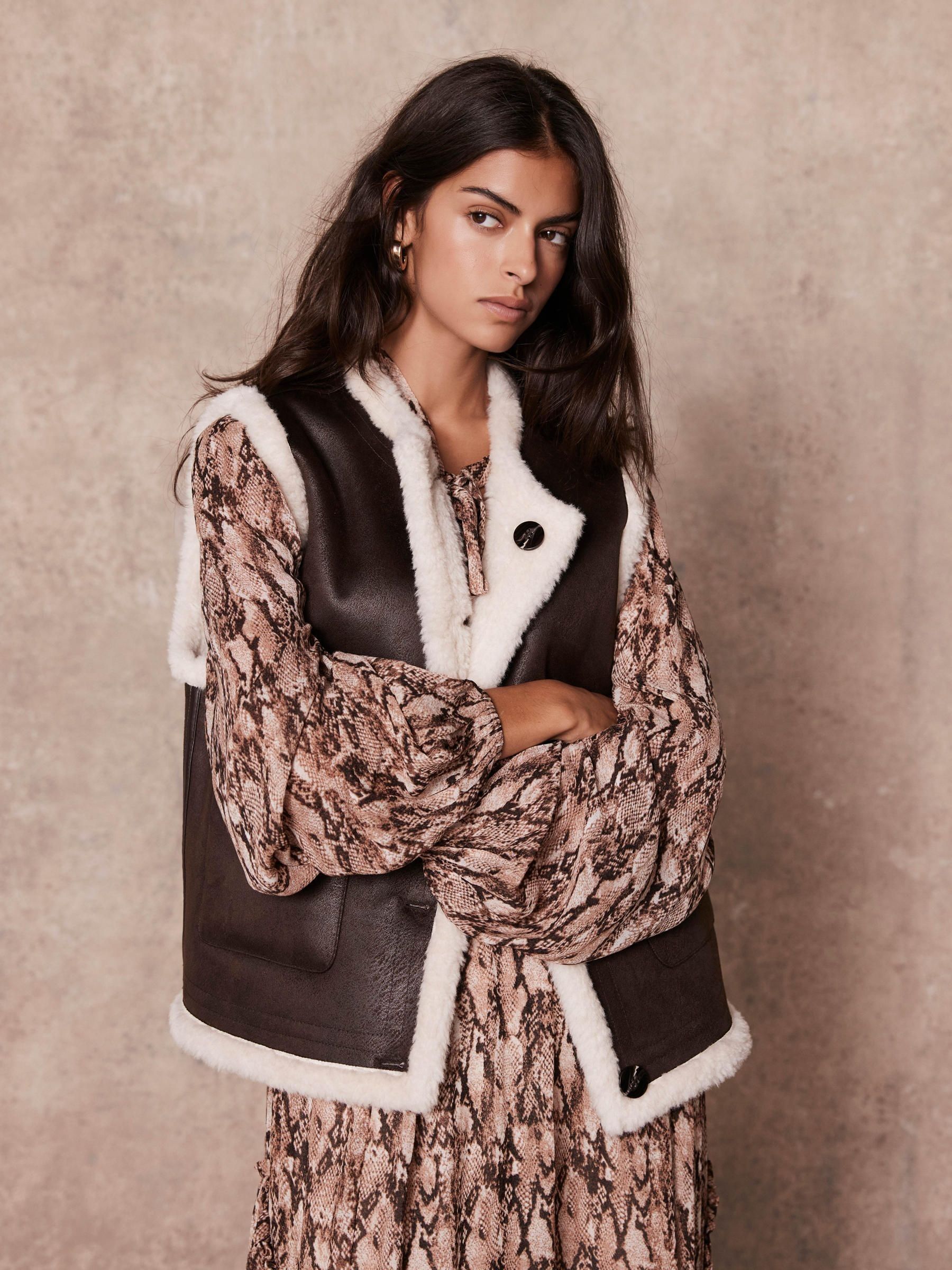 エムドット　Emdot 2way fur gilet ジレ Buy Ro&Zo Brown Faux Fur Gilet from the Next UK online shop