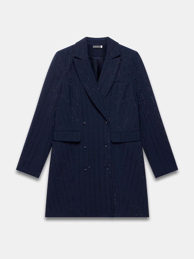 Buy Mint Velvet Blue Pinstripe Blazer Mini Dress from the Next UK online  shop
