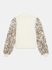 Mint Velvet White Sequin Sleeve Jumper - Image 7 of 7