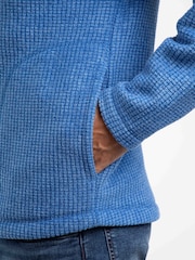 Weird Fish Blue Shires Full Zip Grid Fleece - Image 5 of 7
