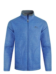 Weird Fish Blue Shires Full Zip Grid Fleece - Image 6 of 7