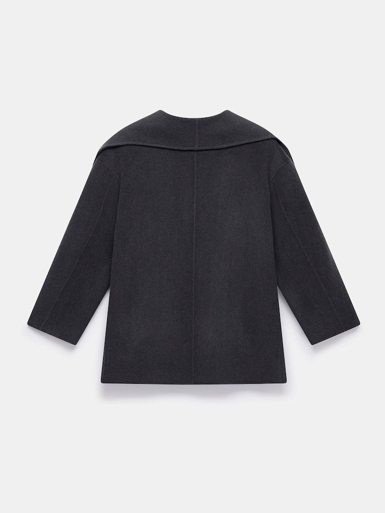 Mint Velvet Grey Wool Blend Hand Finished Tassel Coat - Image 8 of 8 Mint Velvet Grey Wool Blend Hand Finished Tassel Coat - Image 8 of 8