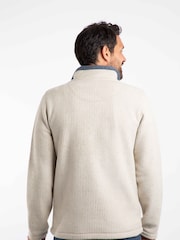 Weird Fish Cream Newark Quarter  Zip Grid Fleece - Image 2 of 7