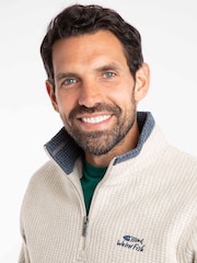 Weird Fish Cream Newark Quarter  Zip Grid Fleece - Image 5 of 7