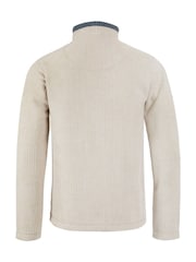 Weird Fish Cream Newark Quarter  Zip Grid Fleece - Image 7 of 7