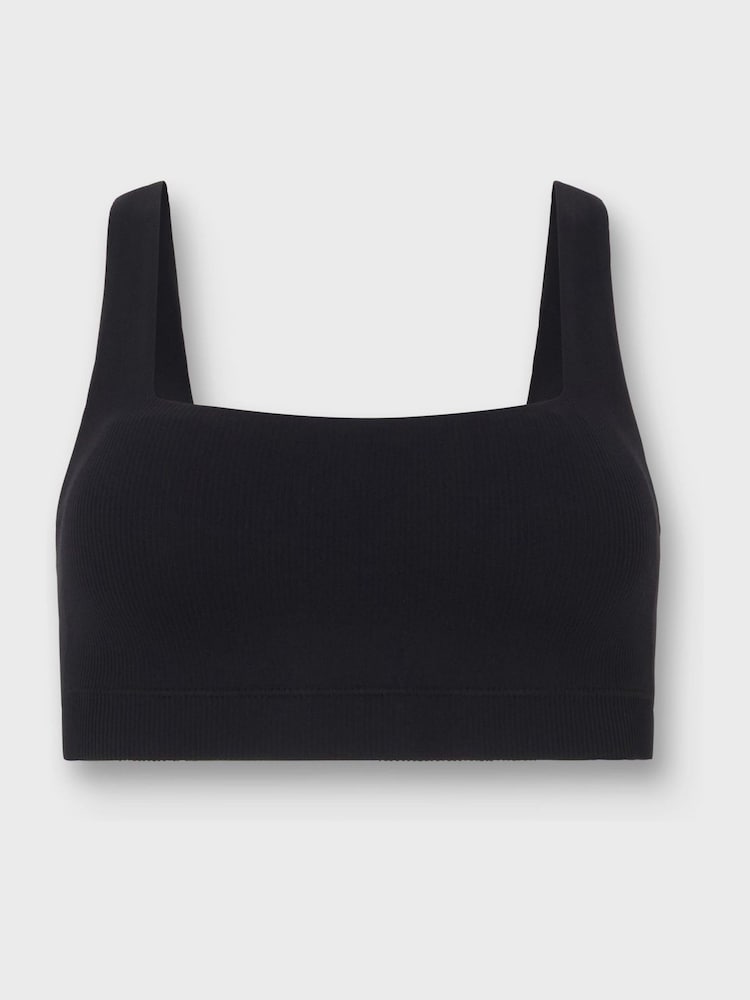 Fabletics Black Sleek Seamless Square Neck Low Impact Bra - Image 4 of 4 Fabletics Black Sleek Seamless Square Neck Low Impact Bra - Image 4 of 4
