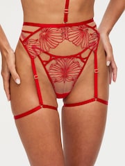 Ann Summers Red Incensing Mesh Suspender Belt - Image 5 of 7