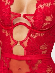 Ann Summers Red Enchant Lace and Mesh Body - Image 5 of 7