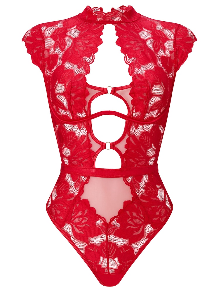 Ann Summers Red Enchant Lace and Mesh Body - Image 6 of 6