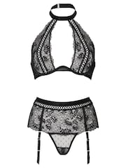 Ann Summers Black Entice Me Crotchless Set - Image 6 of 6