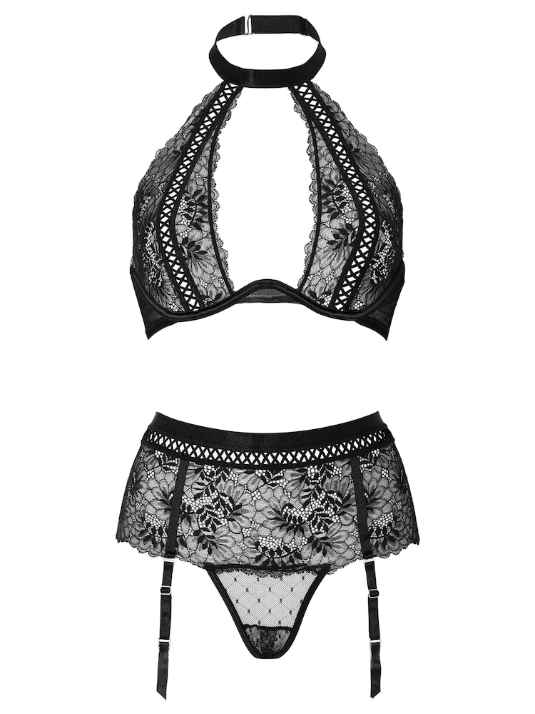 Ann Summers Black Entice Me Crotchless Set - Image 6 of 6