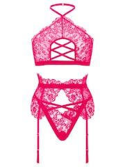 Ann Summers Lyra Lace Bra & Knicker Set 3 Piece - Imagen 5 de 5