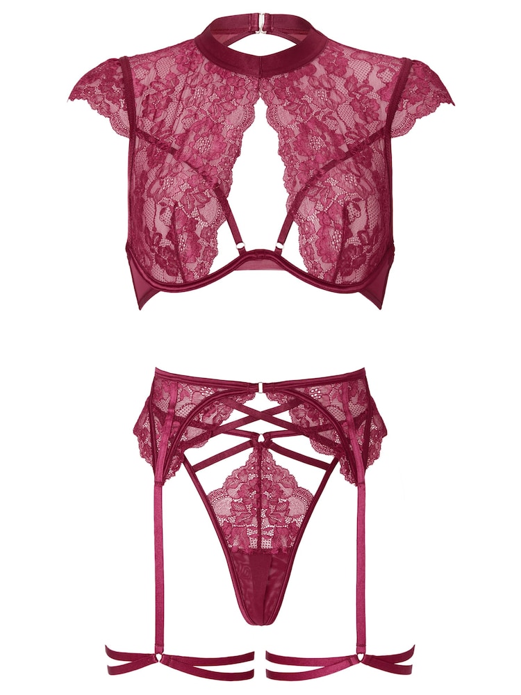 Rojo - Ann Summers Zayna Lace Crotchless Set - Imagen 6 de 6 Rojo - Ann Summers Zayna Lace Crotchless Set - Imagen 6 de 6