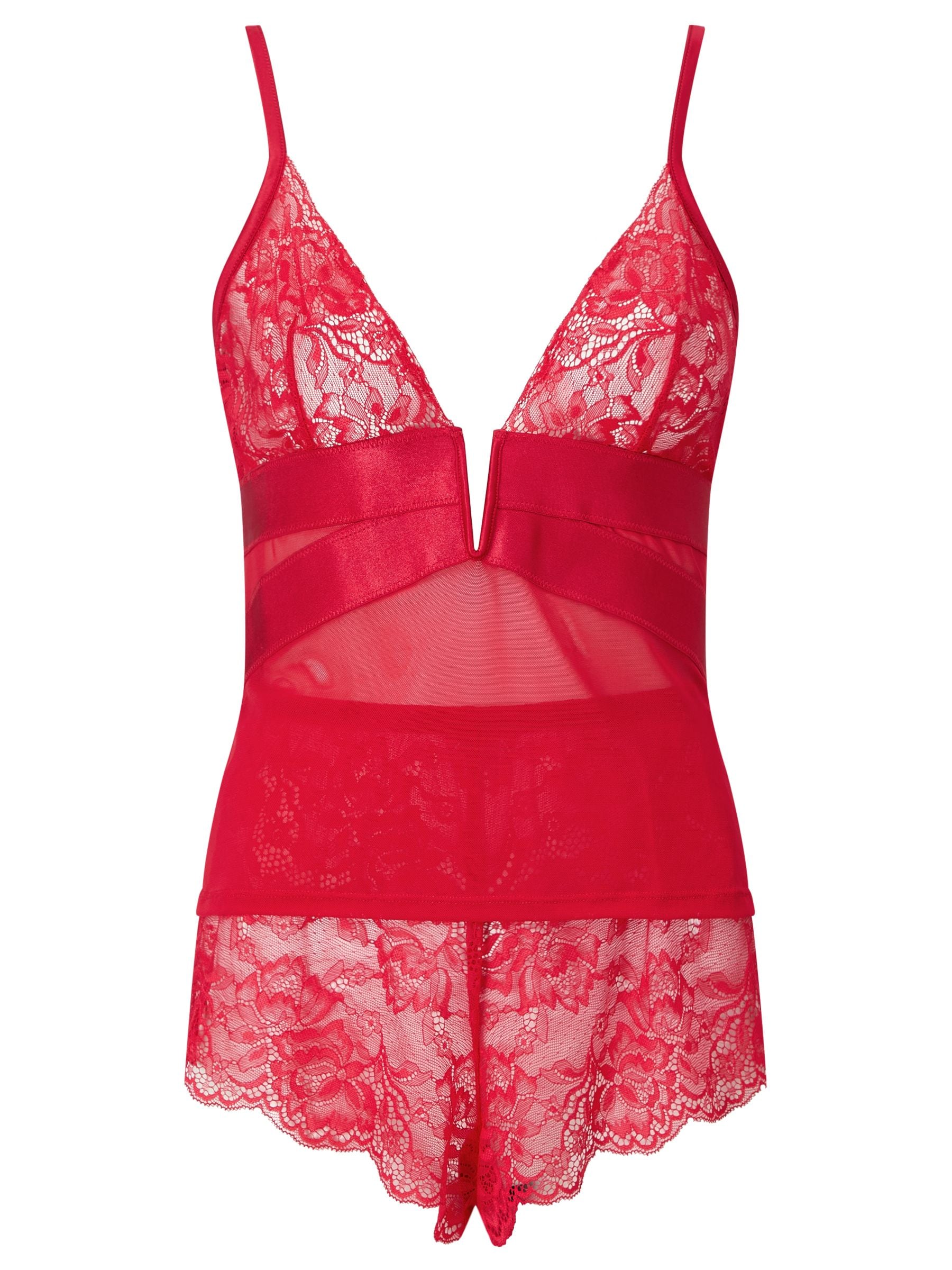 Buy Ann Summers Red Gracious Lace & Mesh Cami Pyjamas Set from