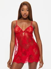Ann Summers Red Availing All Over Lace Chemise - Image 1 of 6