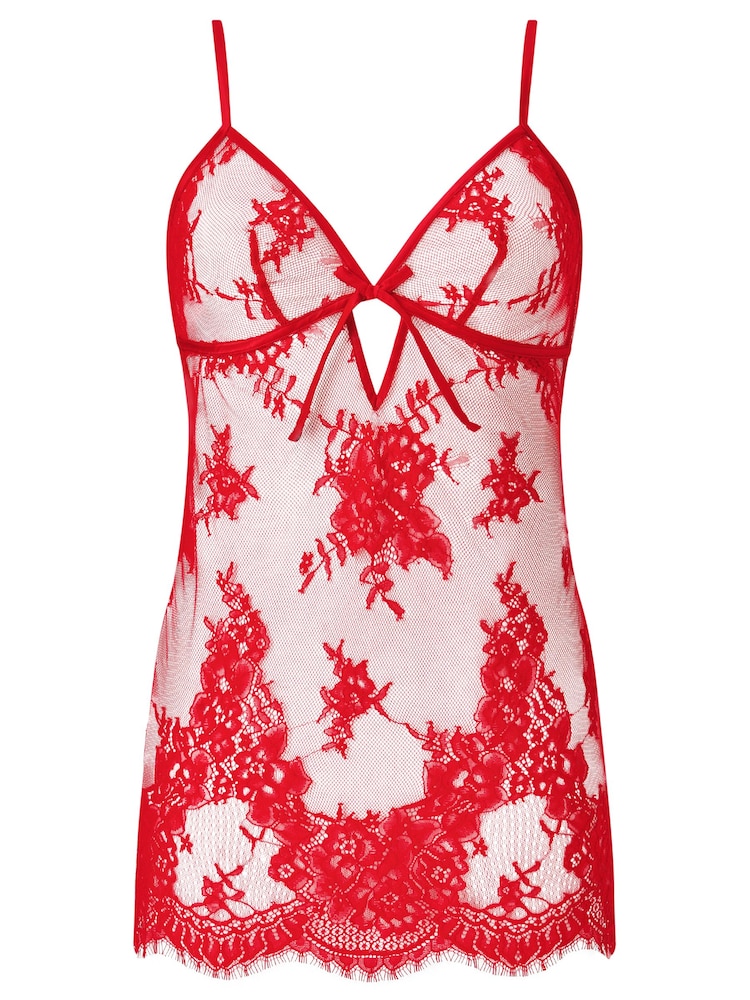 Ann Summers Red Availing All Over Lace Chemise - Image 6 of 6