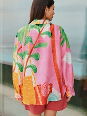 Alec Cumming Artist X Abstract Print Tencel Long Sleeve Lightweight Shirt - Image 3 of 7