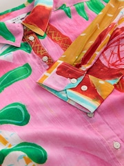 Alec Cumming Artist X Abstract Print Tencel Long Sleeve Lightweight Shirt - Image 6 of 7