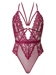 Ann Summers Bright Red Confession Lace And Mesh Crotchless Body - Image 6 of 6