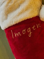 Personalised Name Red Velvet Gift Stocking by My 1st Years - Image 2 of 3