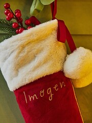 Personalised Name Red Velvet Gift Stocking by My 1st Years - Image 3 of 3