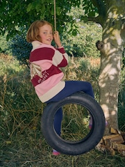Suéter de punto a rayas con cuello Buckley para niña de Joules - Imagen 2 de 7