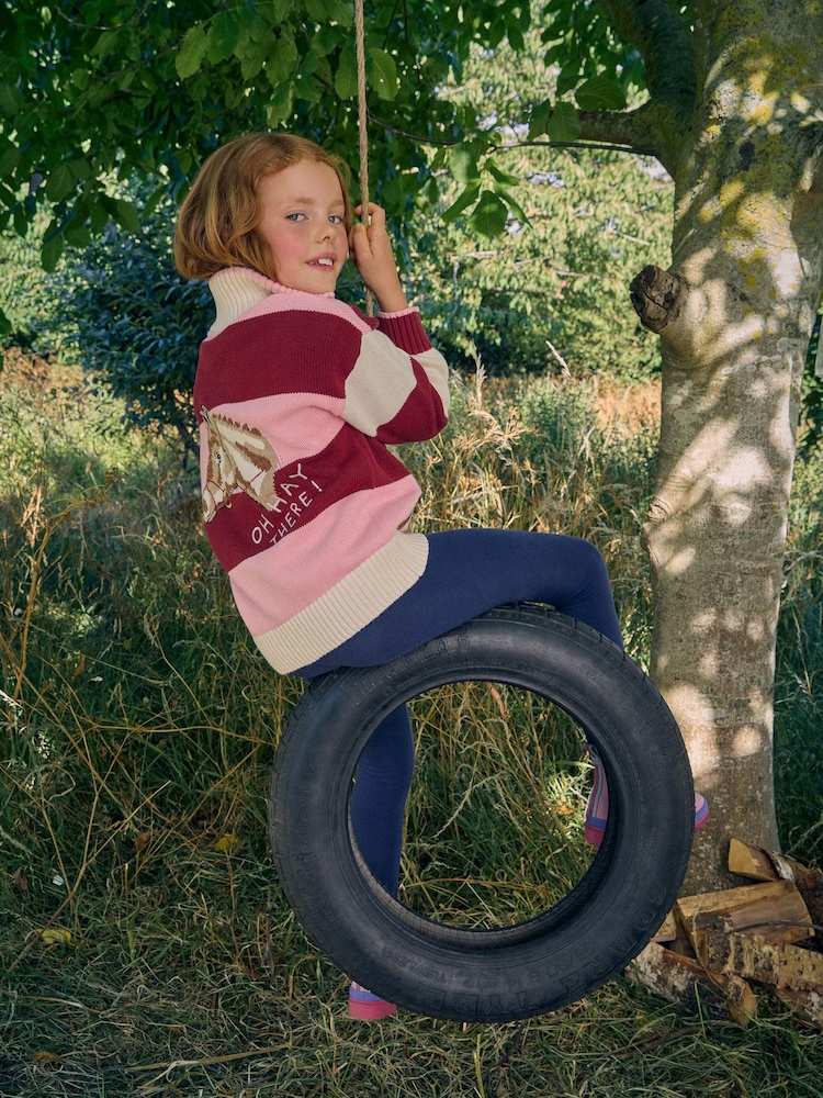 Suéter de punto a rayas con cuello Buckley para niña de Joules - Imagen 2 de 7