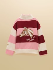 Suéter de punto a rayas con cuello Buckley para niña de Joules - Imagen 4 de 7