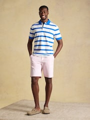 Joules Woody White & Blue Striped Cotton Pique Polo Shirt - Image 12 of 13