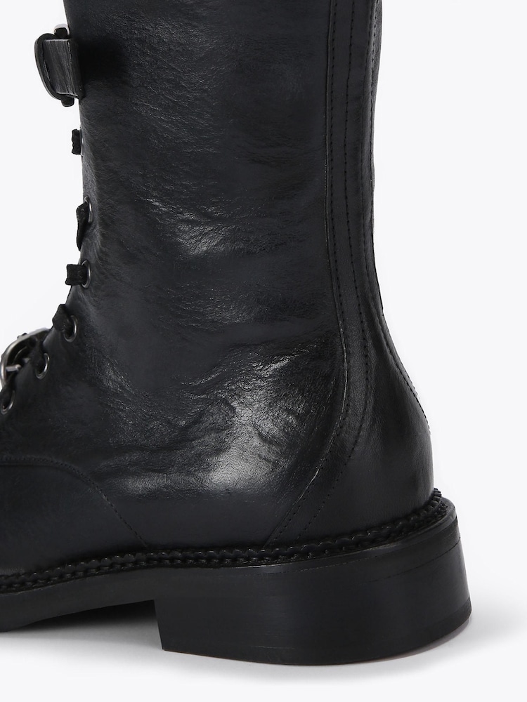 Kurt Geiger London Black Monument Strap Boots - Image 3 of 3