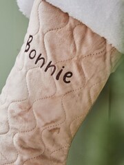 Personalised Name Oatmeal Velvet Gift Stockings by My 1st Years - Image 3 of 3