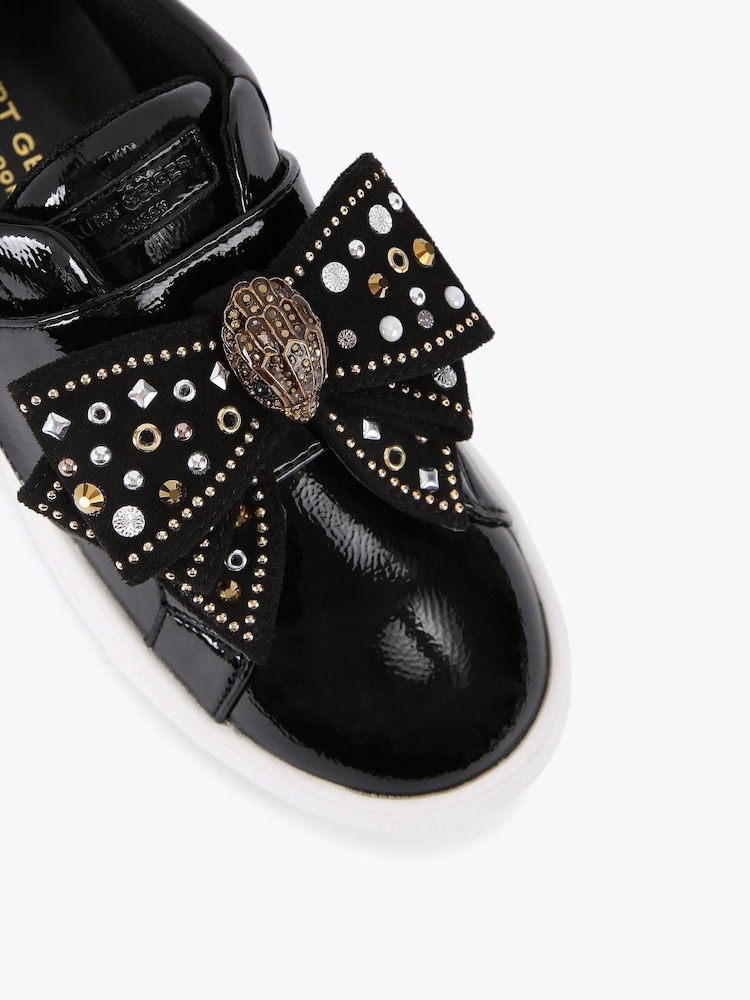 Kurt Geiger London Black Junior Mini Laney Bow Trainers - Image 3 of 3 Kurt Geiger London Black Junior Mini Laney Bow Trainers - Image 3 of 3