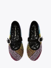 Kurt Geiger London Black Junior Mini Mayfair Ballerina Shoes - Image 2 of 4