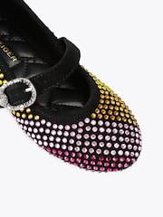 Kurt Geiger London Black Junior Mini Mayfair Ballerina Shoes - Image 4 of 4