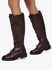 Kurt Geiger London Black Monument Strap Boots - Image 1 of 4