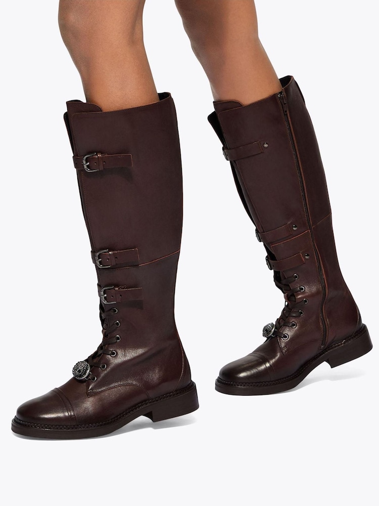 Kurt Geiger London Black Monument Strap Boots - Image 1 of 4