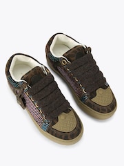 Kurt Geiger London Brown Southbank Tag Trainers - Image 2 of 4