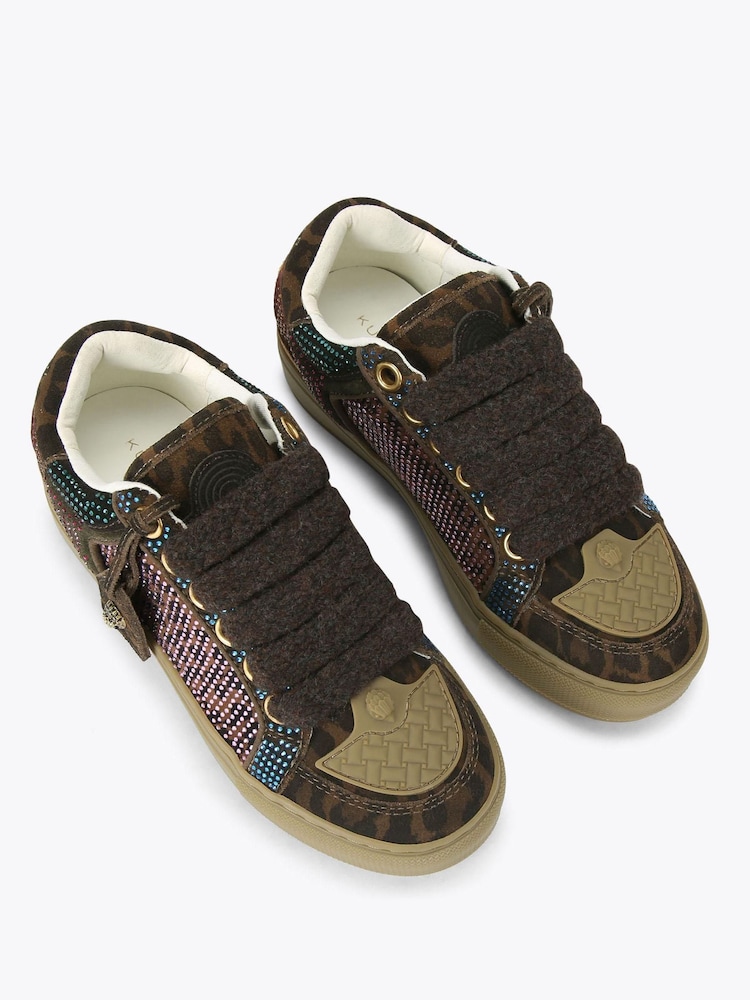 Kurt Geiger London Brown Southbank Tag Trainers - Image 2 of 4 Kurt Geiger London Brown Southbank Tag Trainers - Image 2 of 4