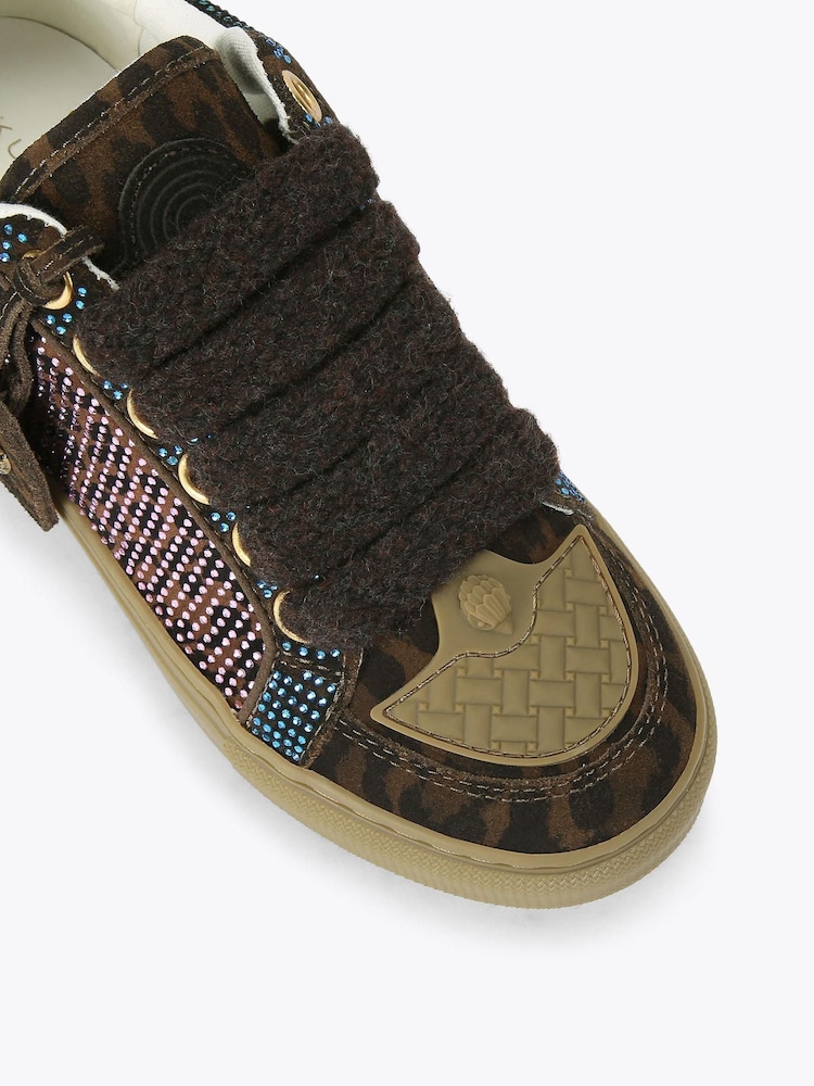 Kurt Geiger London Brown Southbank Tag Trainers - Image 4 of 4